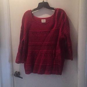 St. John’s Bay burgundy sweater size M